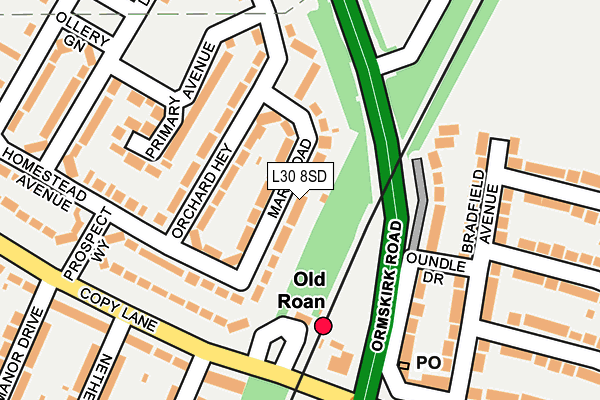 L30 8SD map - OS OpenMap – Local (Ordnance Survey)