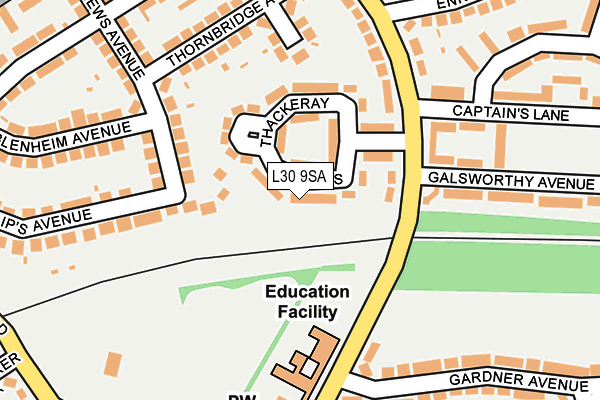 L30 9SA map - OS OpenMap – Local (Ordnance Survey)