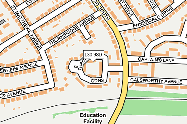 L30 9SD map - OS OpenMap – Local (Ordnance Survey)