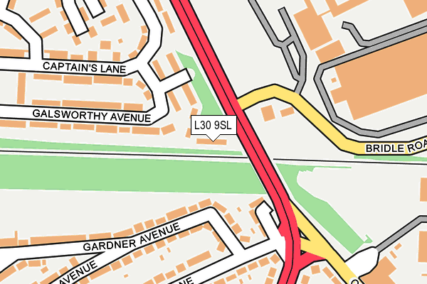 L30 9SL map - OS OpenMap – Local (Ordnance Survey)