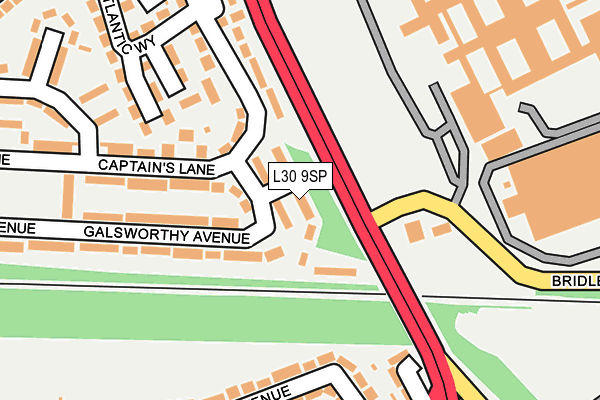 L30 9SP map - OS OpenMap – Local (Ordnance Survey)