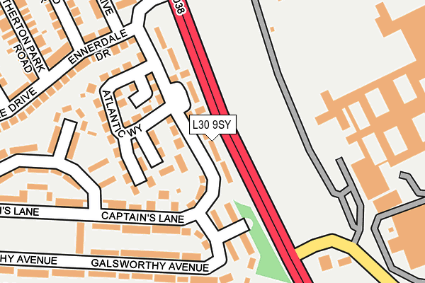 L30 9SY map - OS OpenMap – Local (Ordnance Survey)
