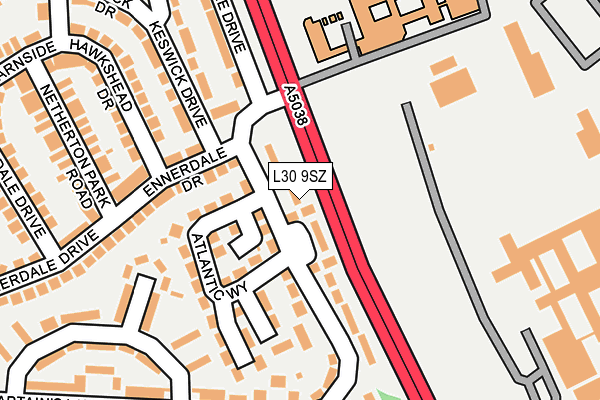 L30 9SZ map - OS OpenMap – Local (Ordnance Survey)