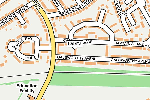 L30 9TA map - OS OpenMap – Local (Ordnance Survey)