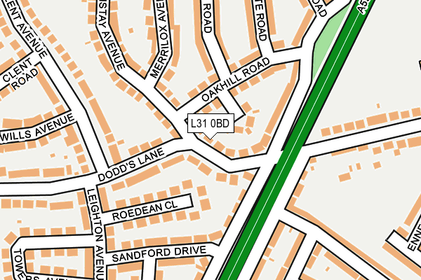 L31 0BD map - OS OpenMap – Local (Ordnance Survey)