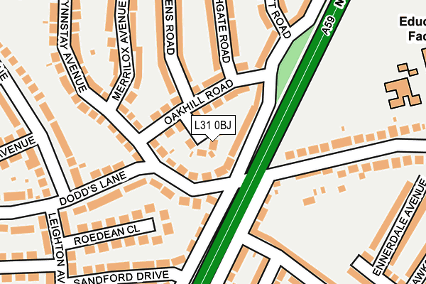 L31 0BJ map - OS OpenMap – Local (Ordnance Survey)