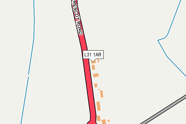 L31 1AR map - OS OpenMap – Local (Ordnance Survey)