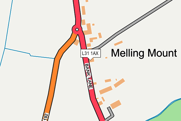 L31 1AX map - OS OpenMap – Local (Ordnance Survey)