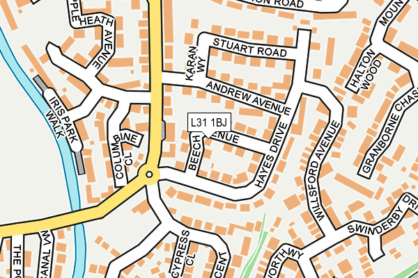 L31 1BJ map - OS OpenMap – Local (Ordnance Survey)
