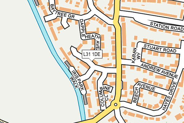 L31 1DE map - OS OpenMap – Local (Ordnance Survey)