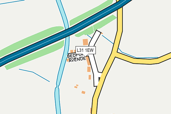 L31 1EW map - OS OpenMap – Local (Ordnance Survey)
