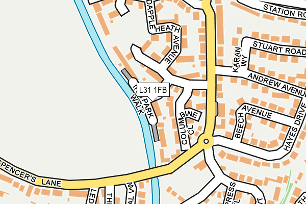 L31 1FB map - OS OpenMap – Local (Ordnance Survey)