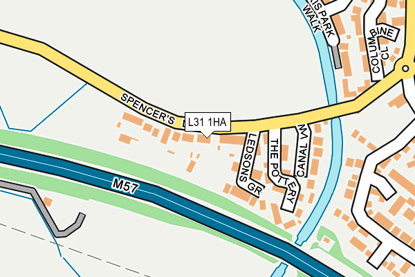 L31 1HA map - OS OpenMap – Local (Ordnance Survey)