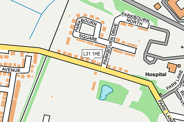 L31 1HE map - OS OpenMap – Local (Ordnance Survey)