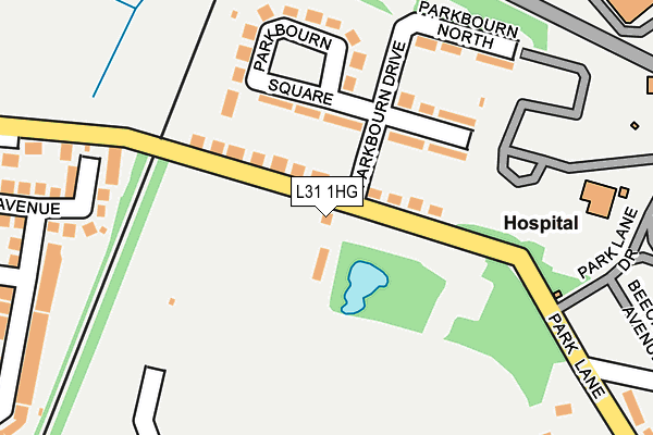 L31 1HG map - OS OpenMap – Local (Ordnance Survey)