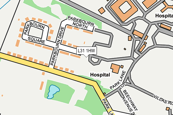 L31 1HW map - OS OpenMap – Local (Ordnance Survey)