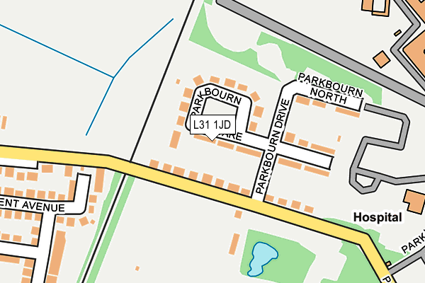 L31 1JD map - OS OpenMap – Local (Ordnance Survey)