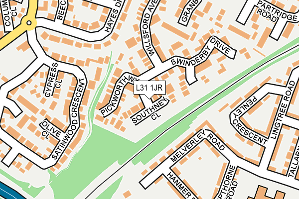 L31 1JR map - OS OpenMap – Local (Ordnance Survey)