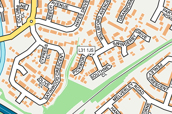 L31 1JS map - OS OpenMap – Local (Ordnance Survey)