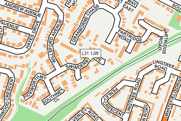 L31 1JW map - OS OpenMap – Local (Ordnance Survey)