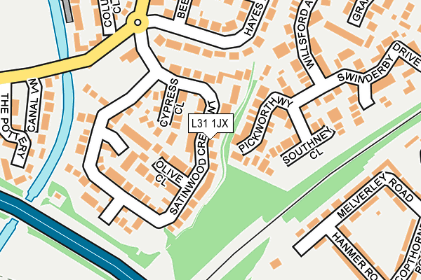 L31 1JX map - OS OpenMap – Local (Ordnance Survey)