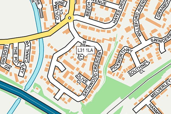 L31 1LA map - OS OpenMap – Local (Ordnance Survey)