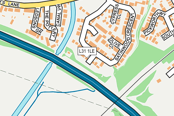 L31 1LE map - OS OpenMap – Local (Ordnance Survey)