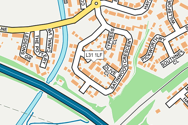 L31 1LF map - OS OpenMap – Local (Ordnance Survey)