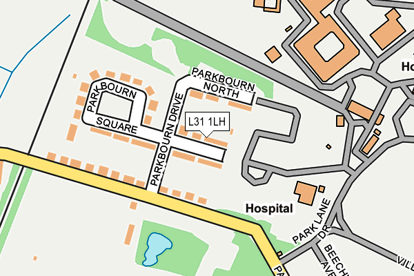 L31 1LH map - OS OpenMap – Local (Ordnance Survey)