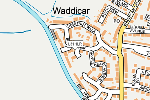 L31 1LR map - OS OpenMap – Local (Ordnance Survey)