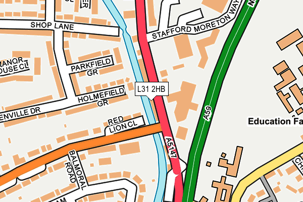 L31 2HB map - OS OpenMap – Local (Ordnance Survey)