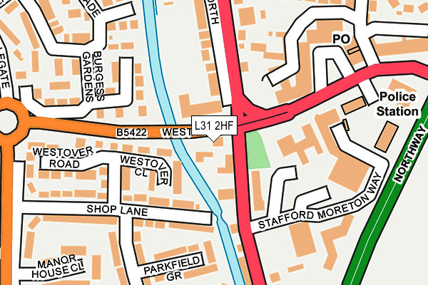 L31 2HF map - OS OpenMap – Local (Ordnance Survey)