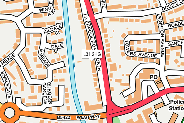 L31 2HG map - OS OpenMap – Local (Ordnance Survey)