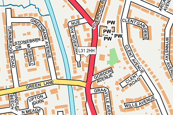 L31 2HH map - OS OpenMap – Local (Ordnance Survey)