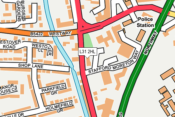 L31 2HL map - OS OpenMap – Local (Ordnance Survey)