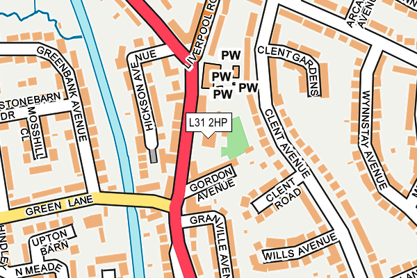 L31 2HP map - OS OpenMap – Local (Ordnance Survey)