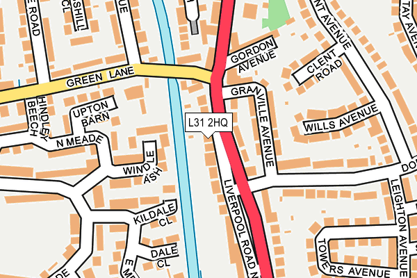 L31 2HQ map - OS OpenMap – Local (Ordnance Survey)