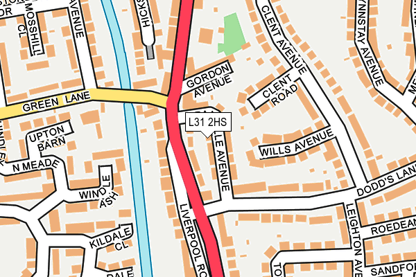 L31 2HS map - OS OpenMap – Local (Ordnance Survey)