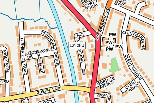 L31 2HU map - OS OpenMap – Local (Ordnance Survey)