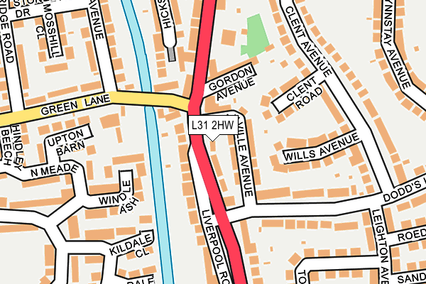 L31 2HW map - OS OpenMap – Local (Ordnance Survey)