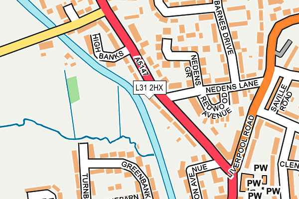 L31 2HX map - OS OpenMap – Local (Ordnance Survey)