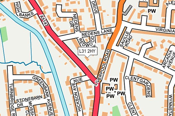 L31 2HY map - OS OpenMap – Local (Ordnance Survey)