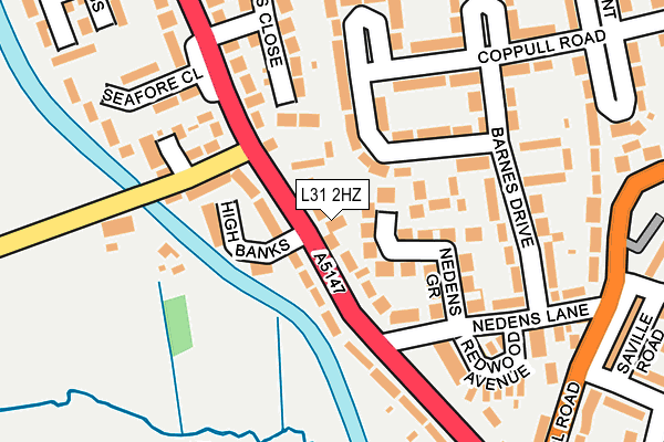 L31 2HZ map - OS OpenMap – Local (Ordnance Survey)