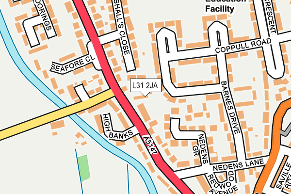 L31 2JA map - OS OpenMap – Local (Ordnance Survey)