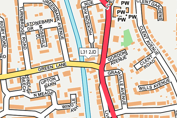 L31 2JD map - OS OpenMap – Local (Ordnance Survey)