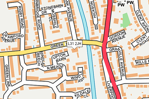 L31 2JH map - OS OpenMap – Local (Ordnance Survey)