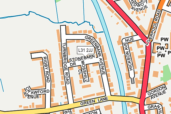 L31 2JJ map - OS OpenMap – Local (Ordnance Survey)