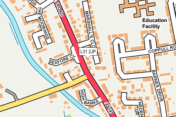 L31 2JP map - OS OpenMap – Local (Ordnance Survey)