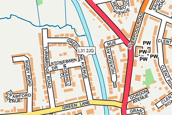 L31 2JQ map - OS OpenMap – Local (Ordnance Survey)