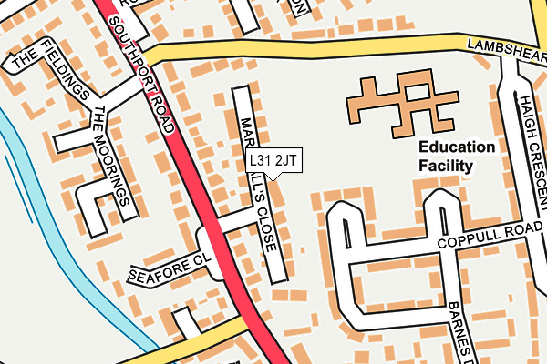 L31 2JT map - OS OpenMap – Local (Ordnance Survey)